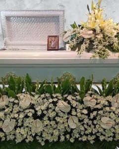 floor garden and casket